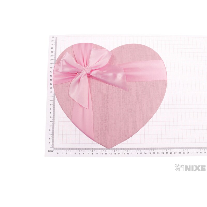 KRABICE SRDCE 21x20x9cm 18x17x7 15x14x6*RŮŽOVÁ