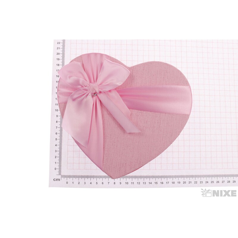 KRABICE SRDCE 21x20x9cm 18x17x7 15x14x6*RŮŽOVÁ