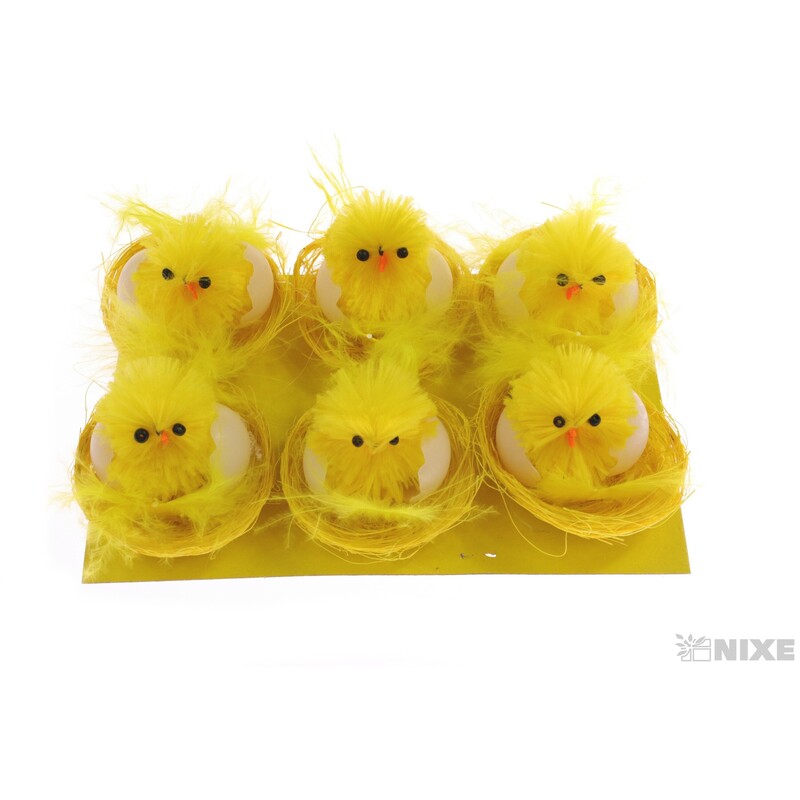 KUŘÁTKA 4x4cm 6ks*ŽLUTÁ