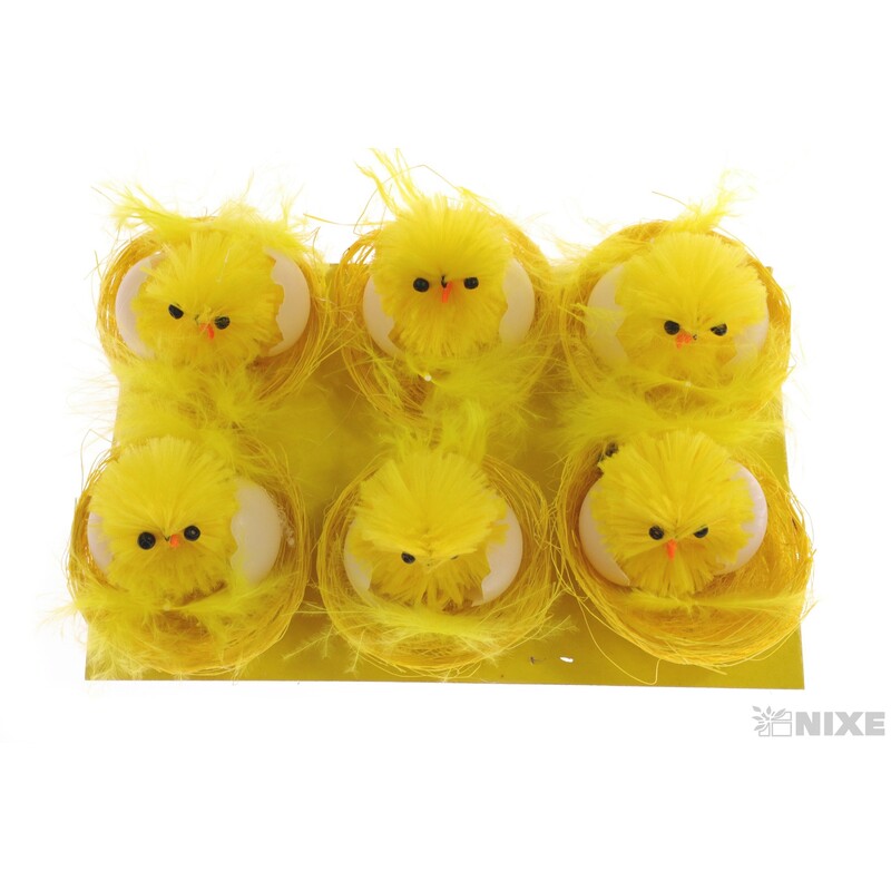 KUŘÁTKA 4x4cm 6ks*ŽLUTÁ