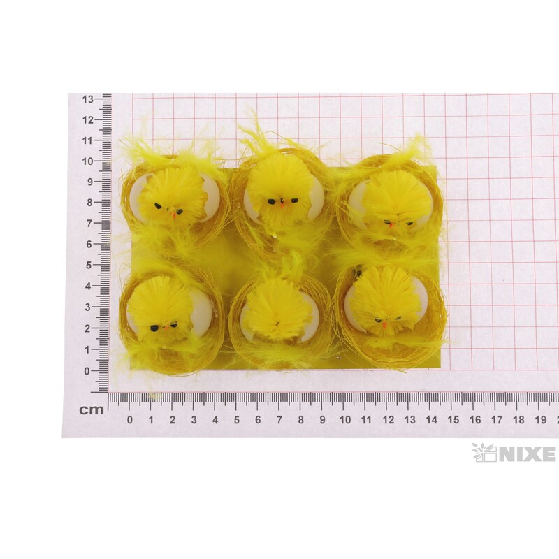 KUŘÁTKA 4x4cm 6ks*ŽLUTÁ