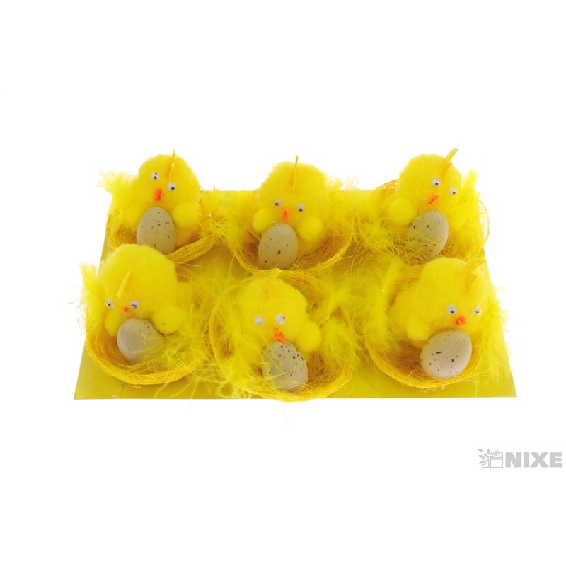 KUŘÁTKA 7x5cm 6ks*ŽLUTÁ