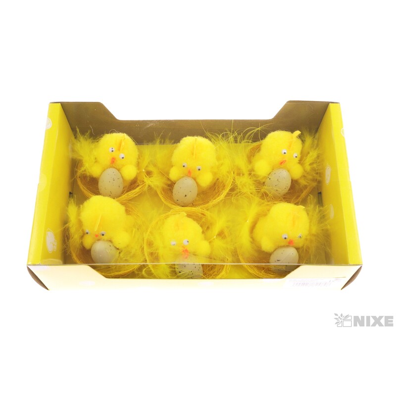 KUŘÁTKA 7x5cm 6ks*ŽLUTÁ