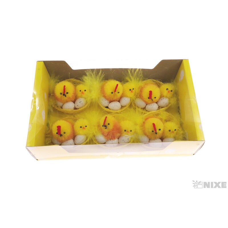 KUŘÁTKA 6x5cm 6ks*ŽLUTÁ