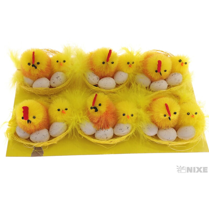 KUŘÁTKA 6x5cm 6ks*ŽLUTÁ