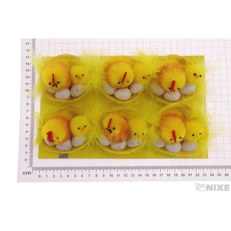 KUŘÁTKA 6x5cm 6ks*ŽLUTÁ