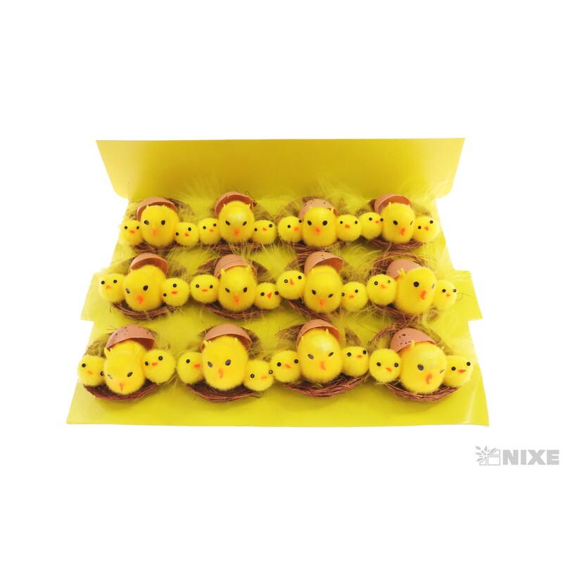 KUŘÁTKA 4cm 12ks*ŽLUTÁ