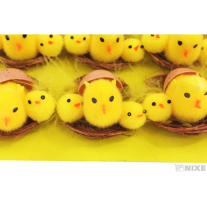 KUŘÁTKA 4cm 12ks*ŽLUTÁ