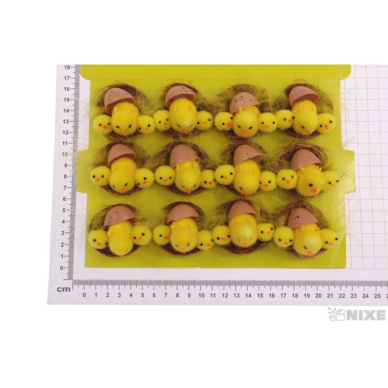 KUŘÁTKA 4cm 12ks*ŽLUTÁ