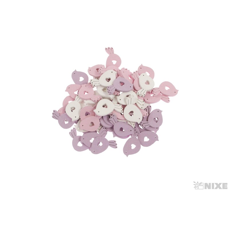 PTÁČEK D 3cm 60ks*MIX BAREV