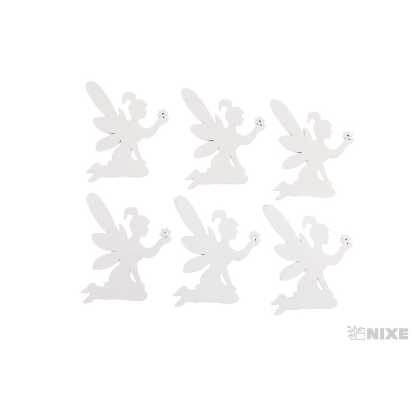 VÍLA D 7x10cm 6ks*BÍLÁ