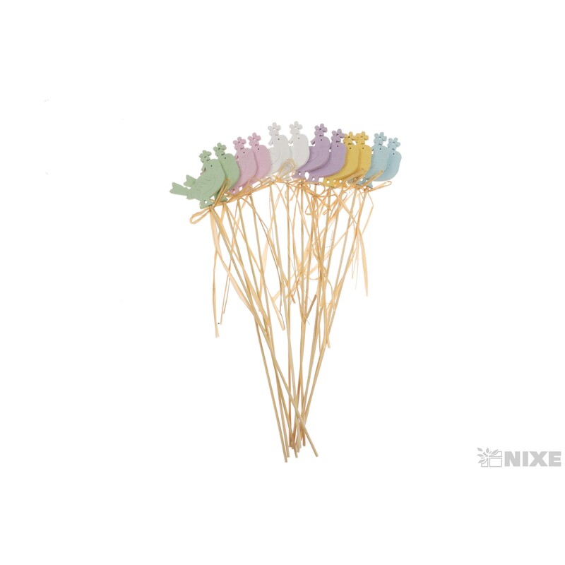 ZÁPICH D PTÁČEK 7x35cm 12ks*MIX BAREV