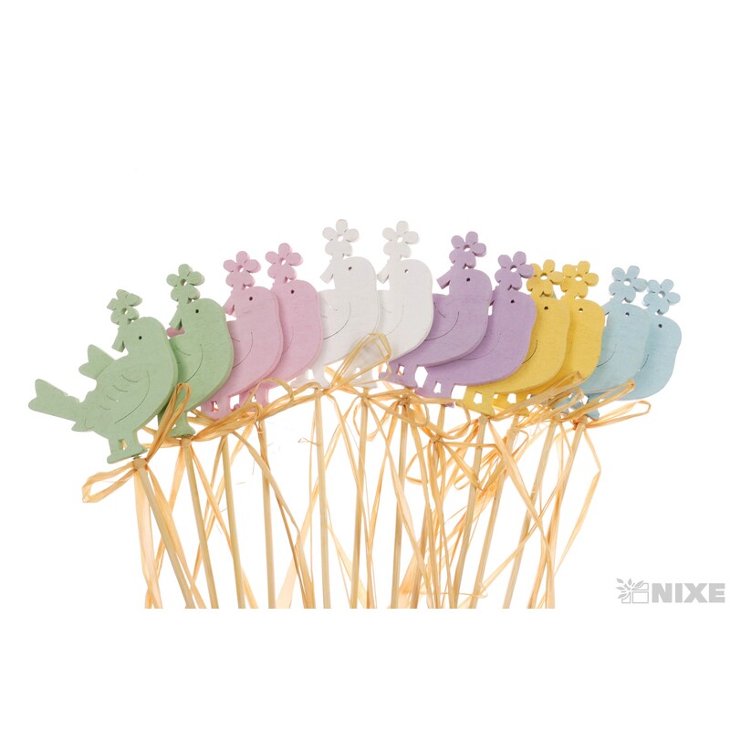 ZÁPICH D PTÁČEK 7x35cm 12ks*MIX BAREV