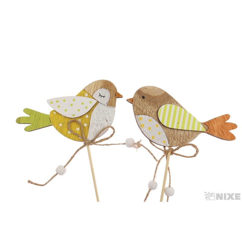 ZÁPICH PTÁČEK 11x7x30cm 8ks*MIX BAREV