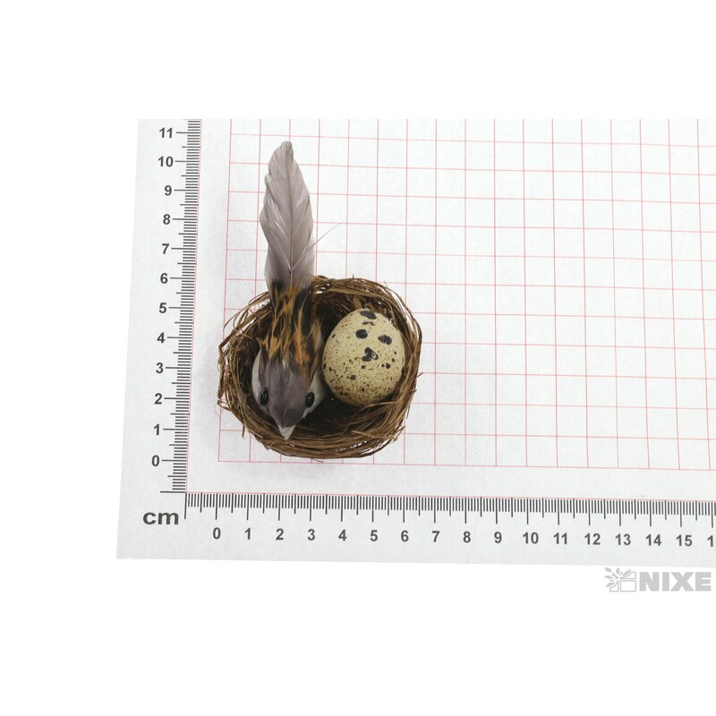 PTÁČEK  HNÍZDO 5cm 2ks*PŘÍRODNÍ