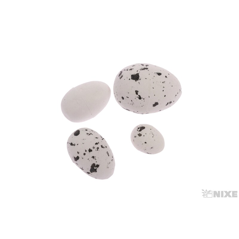 VAJÍČKA 24ks 2-3-4cm*BÍLÁ