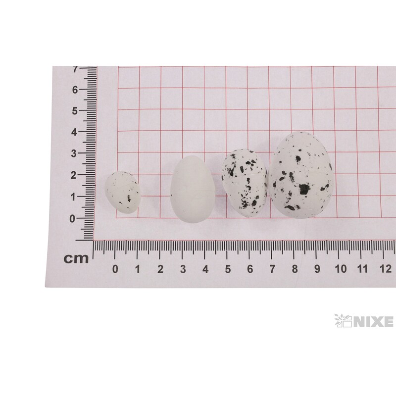 VAJÍČKA 24ks 2-3-4cm*BÍLÁ