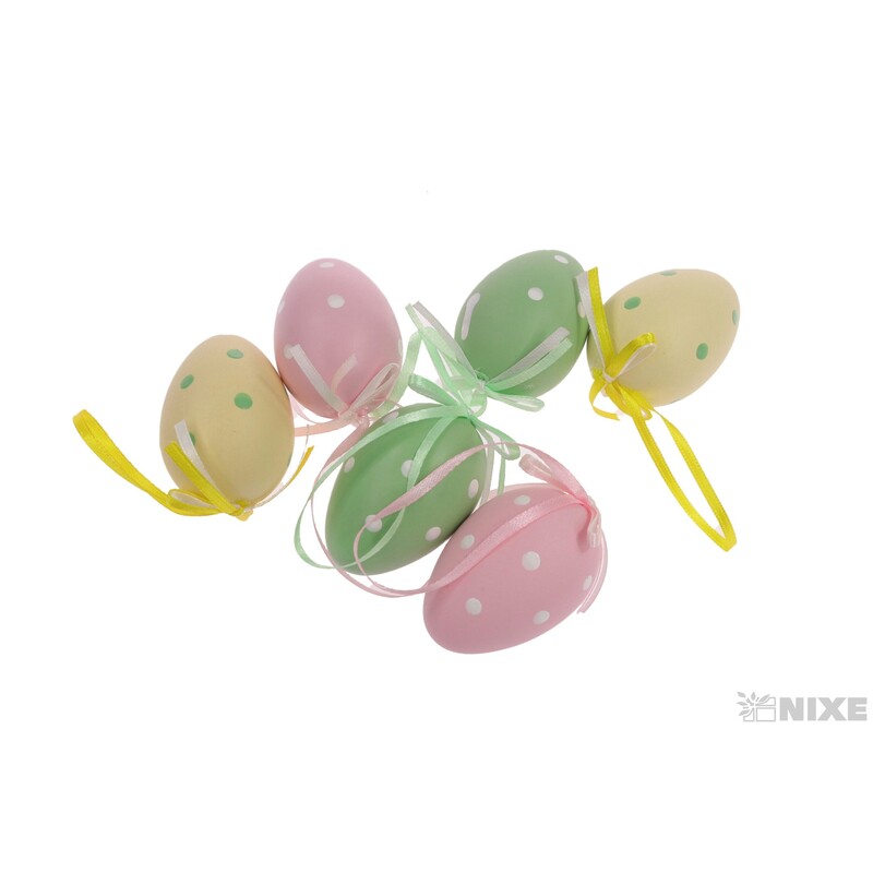 VAJÍČKA 6ks 6cm*MIX BAREV