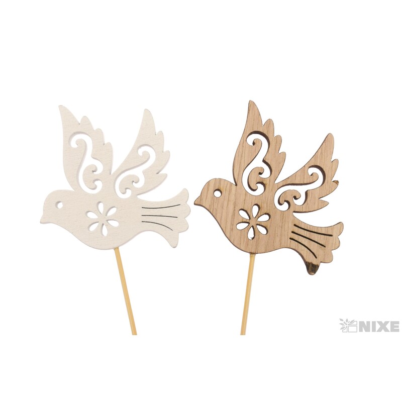 ZÁPICH PTÁČEK 6x6x26cm 10ks*MIX BAREV