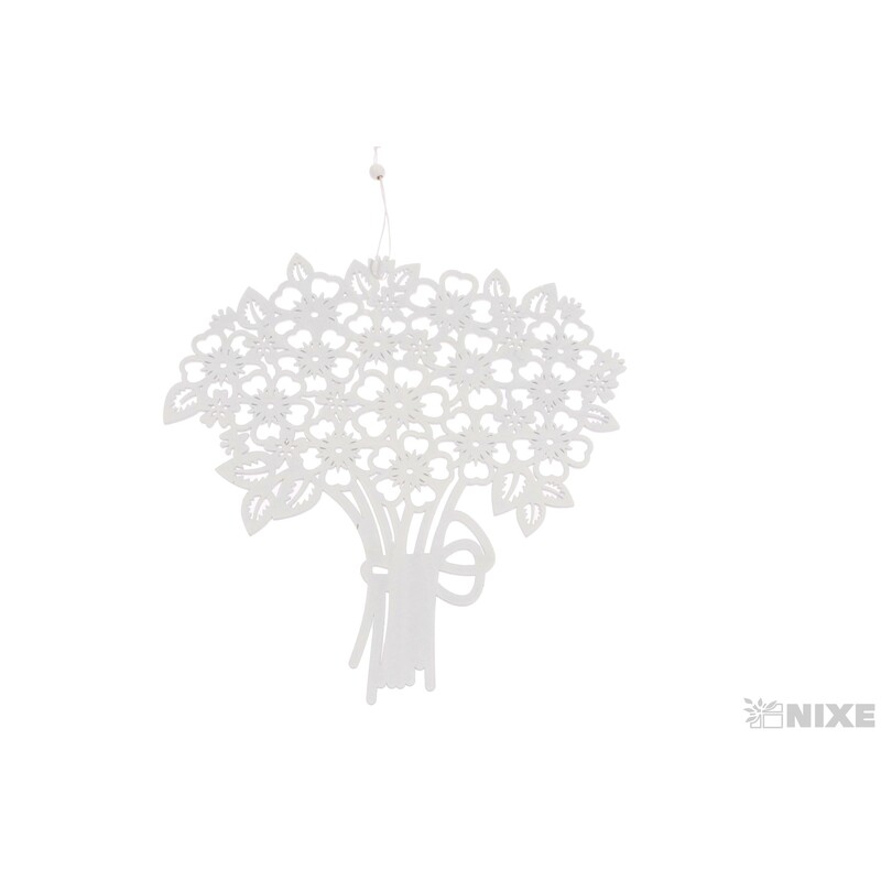 ZÁVĚS KYTICE 24cm*BÍLÁ