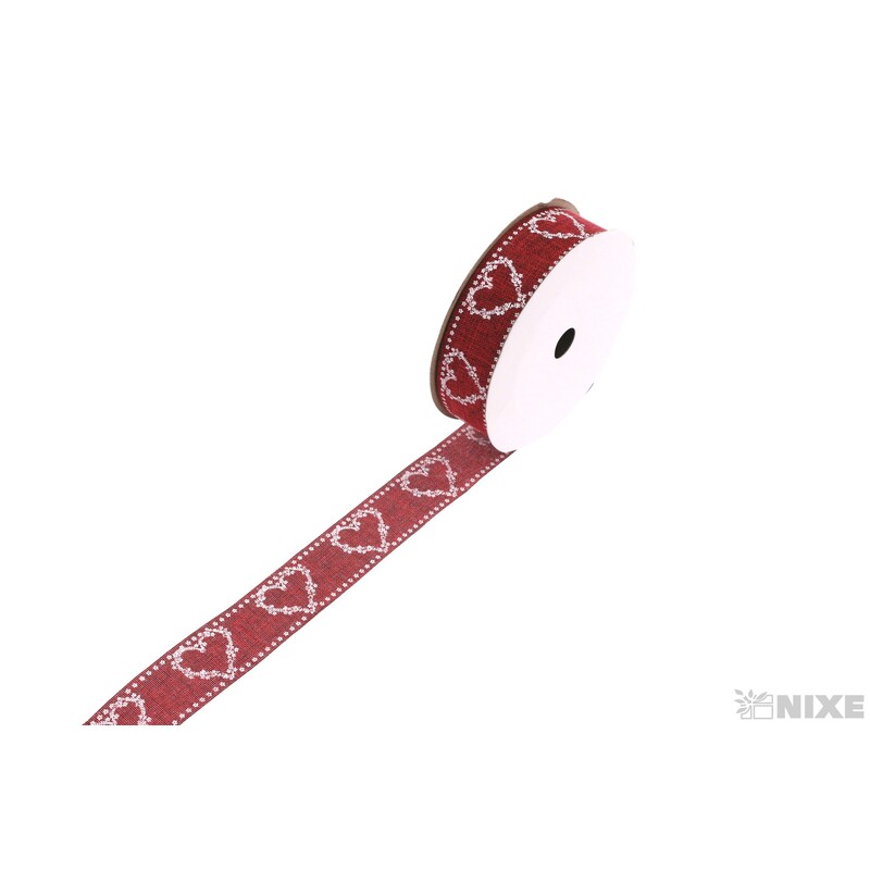 STUHA 207 SRDCE 25mmx9m*BORDOVÁ