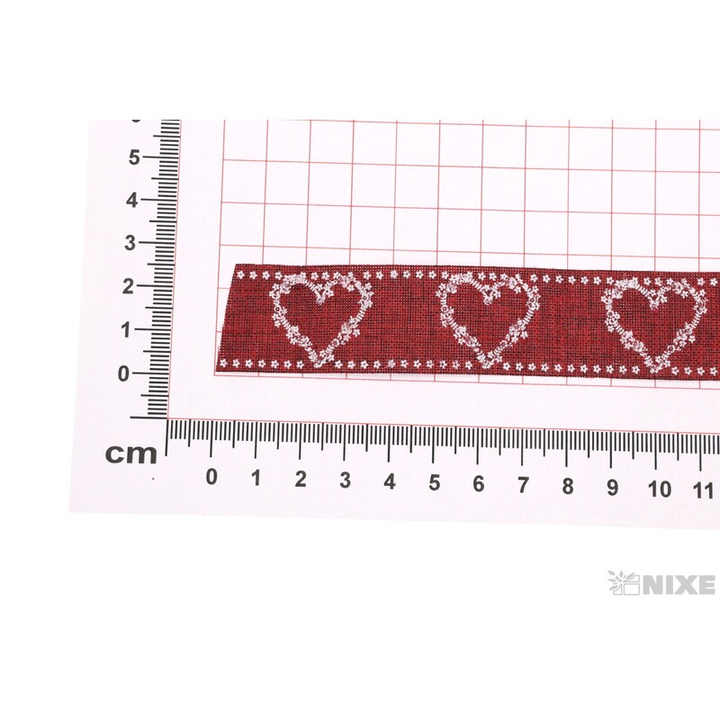 STUHA 207 SRDCE 25mmx9m*BORDOVÁ