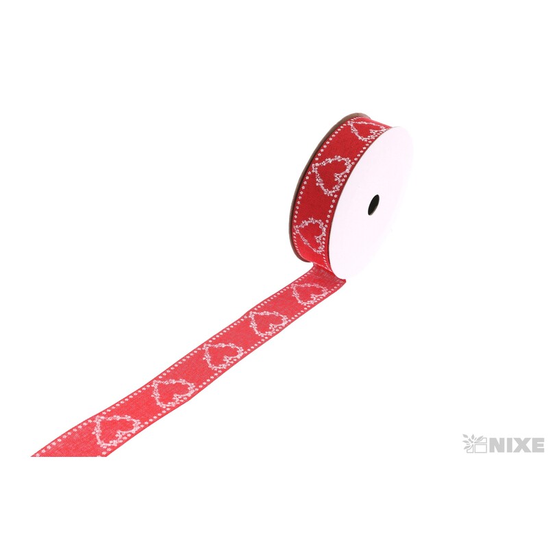 STUHA 207 SRDCE 25mmx9m*ČERVENÁ