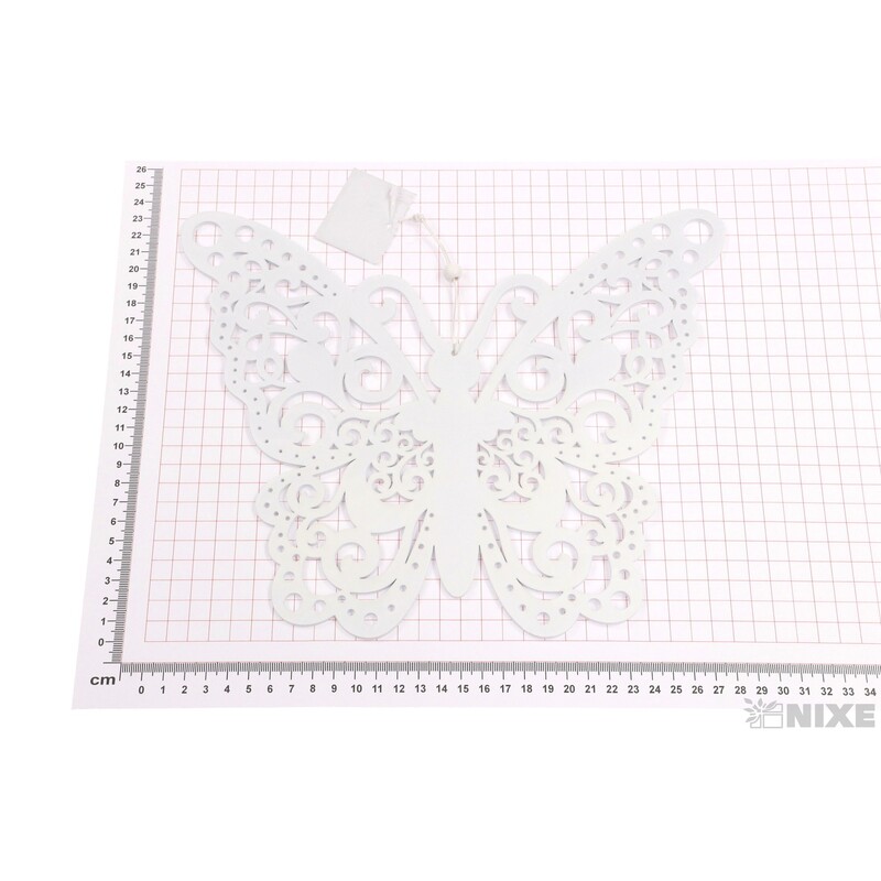 ZÁVĚS MOTÝL 29x24cm*BÍLÁ