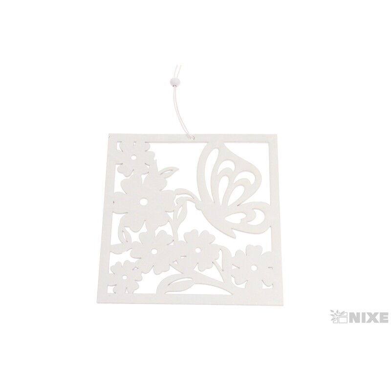 ZÁVĚS MOTÝL 15x15cm*BÍLÁ