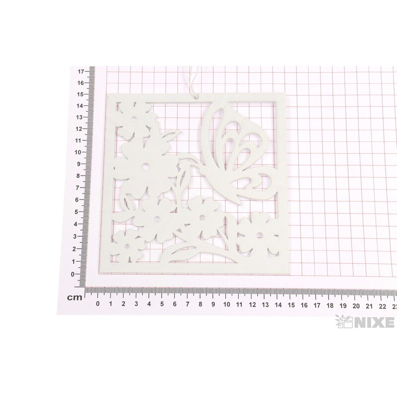 ZÁVĚS MOTÝL 15x15cm*BÍLÁ