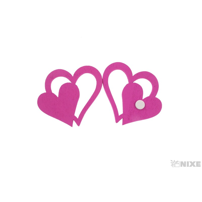 SRDCE NALEP. 4x4cm 24ks*MIX BAREV