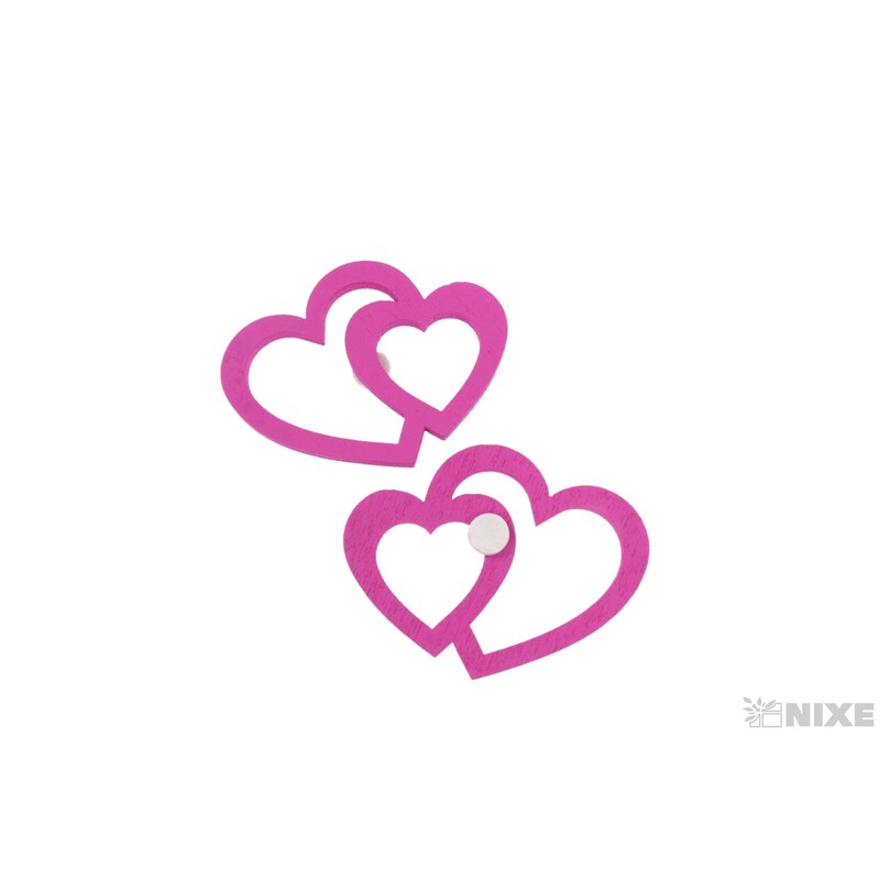 SRDCE NALEP. 4x4cm 24ks*MIX BAREV