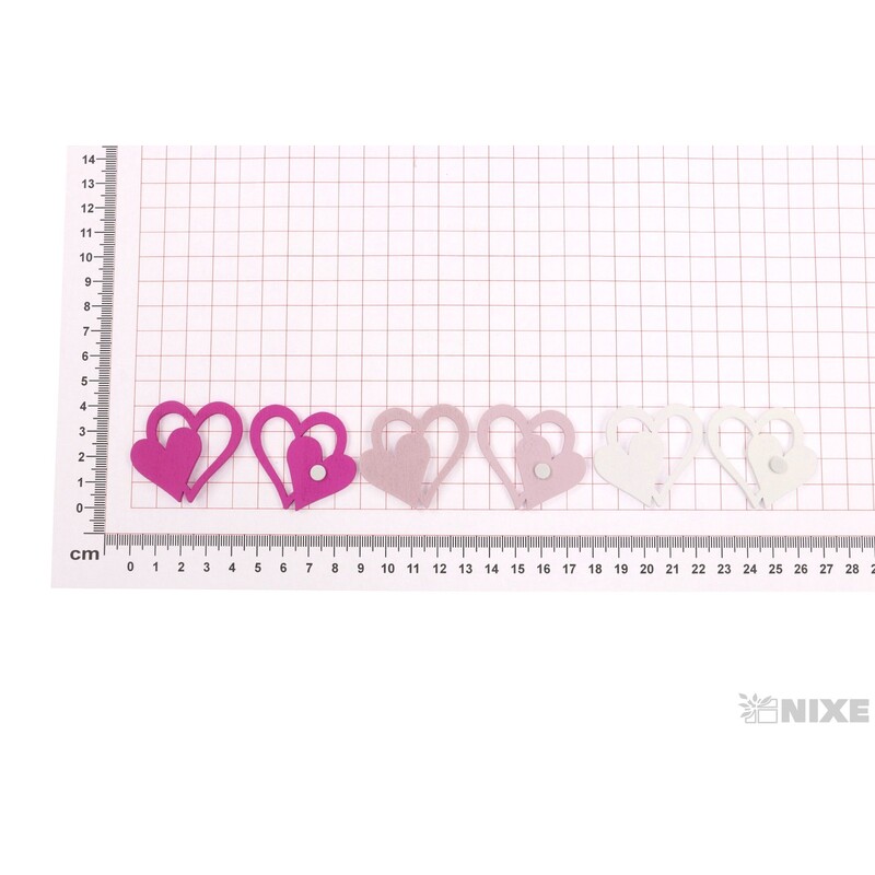 SRDCE NALEP. 4x4cm 24ks*MIX BAREV