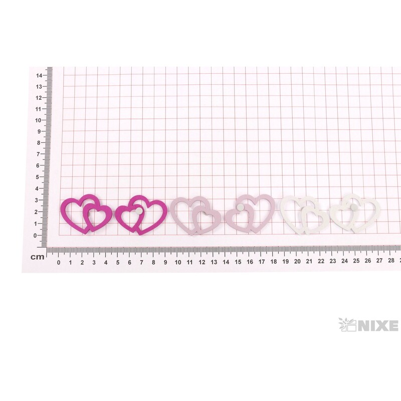 SRDCE NALEP. 4x4cm 24ks*MIX BAREV