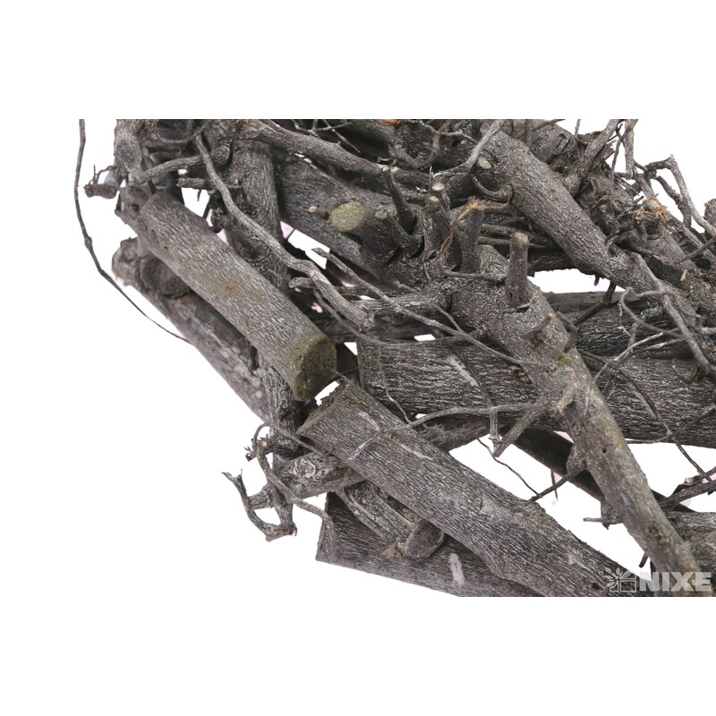 VĚNEC DŘEVO 40cm*ŠEDÁ