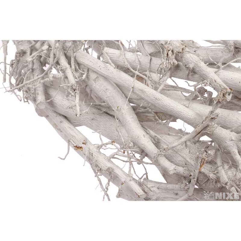 VĚNEC DŘEVO 60cm*BÍLÁ