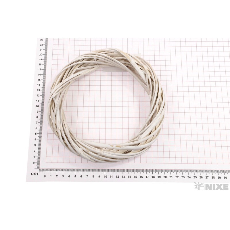 VĚNEC PROUTĚNÝ 20cm*BÍLÁ