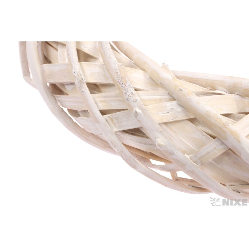 VĚNEC PROUTĚNÝ 25cm*BÍLÁ