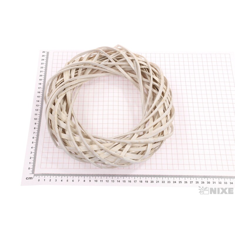 VĚNEC PROUTĚNÝ 25cm*BÍLÁ