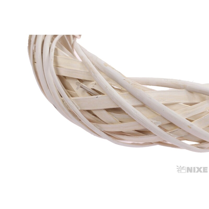 VĚNEC PROUTĚNÝ 30cm*BÍLÁ