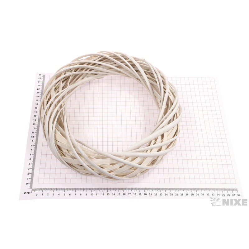 VĚNEC PROUTĚNÝ 30cm*BÍLÁ