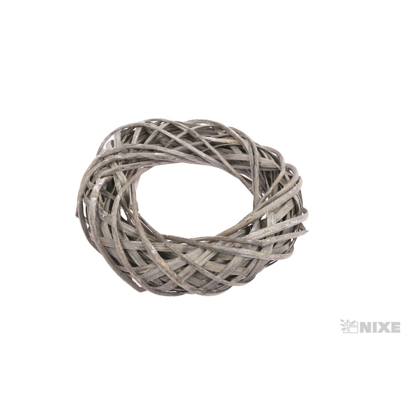 VĚNEC PROUTĚNÝ 25cm*ŠEDÁ