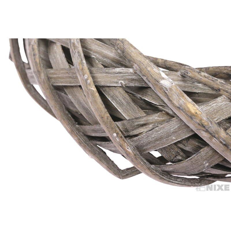 VĚNEC PROUTĚNÝ 25cm*ŠEDÁ