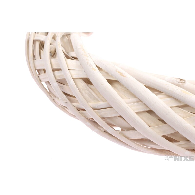 VĚNEC PROUTĚNÝ 40cm*BÍLÁ