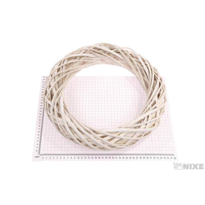 VĚNEC PROUTĚNÝ 40cm*BÍLÁ