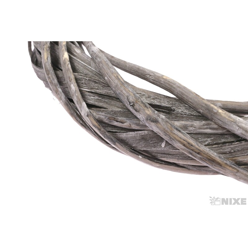 VĚNEC PROUTĚNÝ 40cm*ŠEDÁ