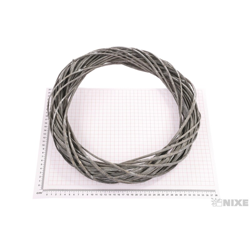 VĚNEC PROUTĚNÝ 40cm*ŠEDÁ