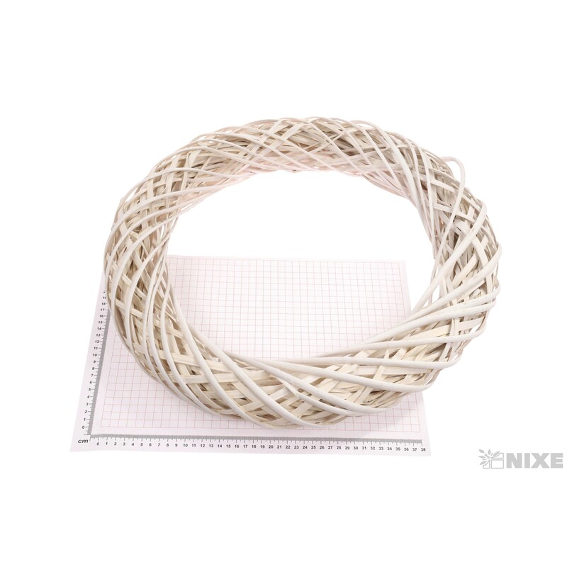 VĚNEC PROUTĚNÝ 50cm*BÍLÁ