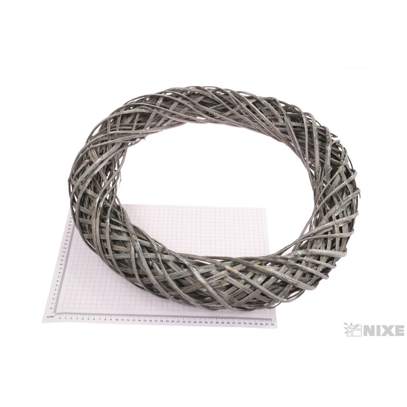 VĚNEC PROUTĚNÝ 60cm*ŠEDÁ