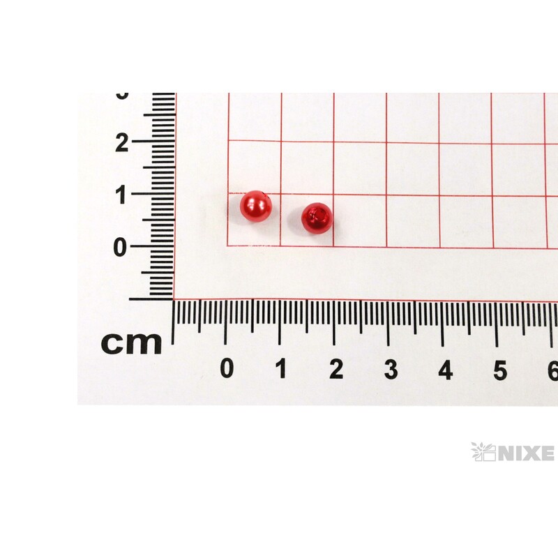 KORÁLKY 6mm 50g*ČERVENÁ SV.